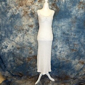 NWT No Comments White body con sheath dress with high slits Sz M